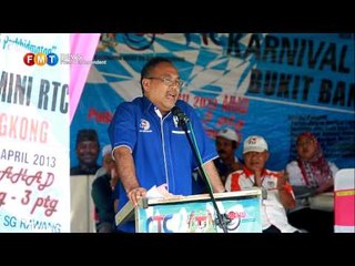 Mohd Zin berucap di Bukit Bangkong