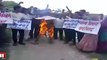 Villagers burned effigy of health department