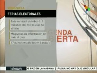 Ferias electorales se realizan en todo el territorio venezolano