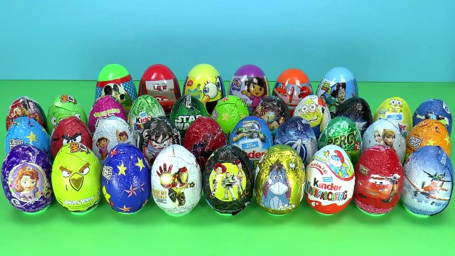 36 Surprise eggs Disney Cars Sofia Dora the Explorer Toy Story Kinder Surprise