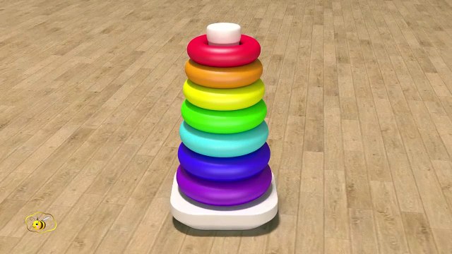 Apprendre les couleurs et chiffres en français. Jouets pour bébé : pyramide. Learn Fren