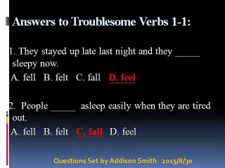 Troublesome Verbs 1-1