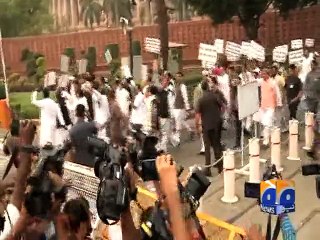 Indian Congress Leader did march against BJP's Leaders a