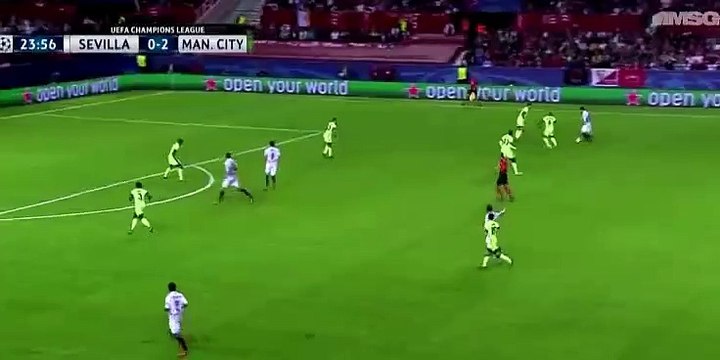 Benoît Tremoulinas Goal 1-2 | Sevilla vs Manchester City 03.11.2015 HD