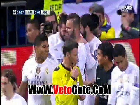 ناتشو يتقدم بالهدف الاول ريال مدريد فى باريس سان جيرمان
