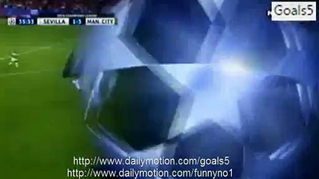Wilfried Bony Goal Sevilla 1 - 3 Manchester City Champions League 3-11-2015