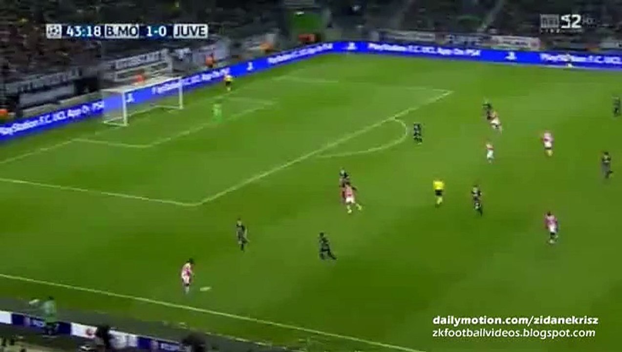 1-1 Stephan Lichtsteiner Goal - Mönchengladbach v. Juventus 03.11.2015 HD