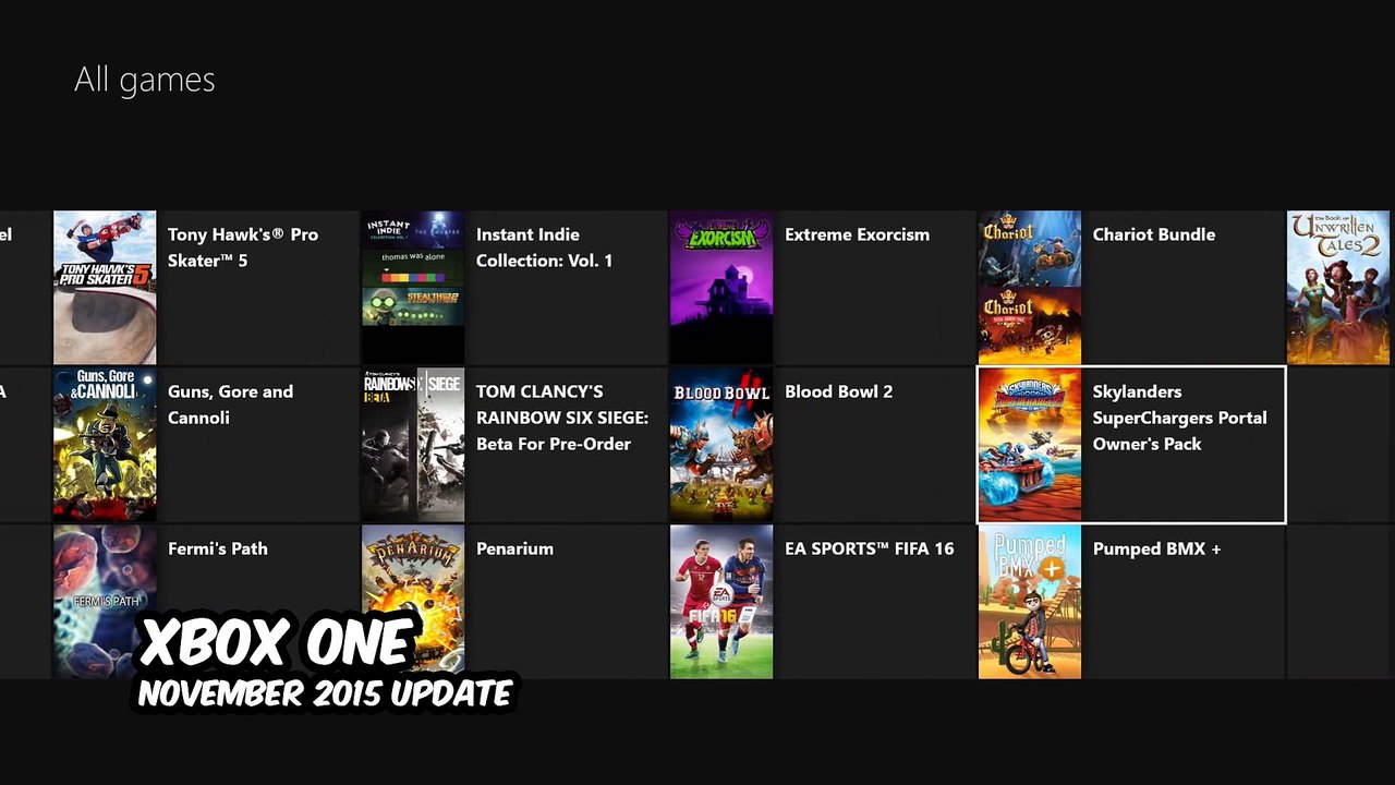 Xbox One November 2015 Update