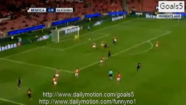 Lukas Podolski Goal Benfica 1 - 1 Galatasaray Champions League 3-11-2015