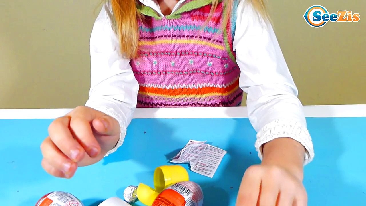 ✔ Девочка Маша открывает Шоколадные Яйца с Сюрпризом - Kinder Surprise Eggs ✔