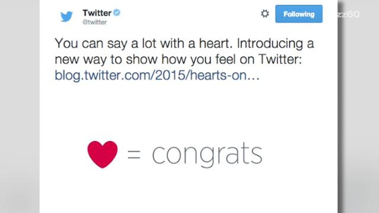 Twitter trading 'favorite' button for heart-shaped 'like' button