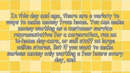 The Number One Way To Make Money From Home