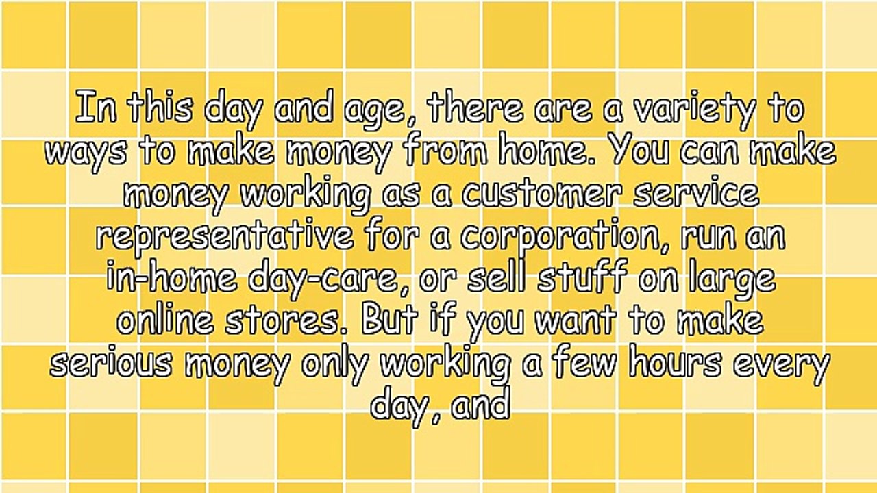 The Number One Way To Make Money From Home