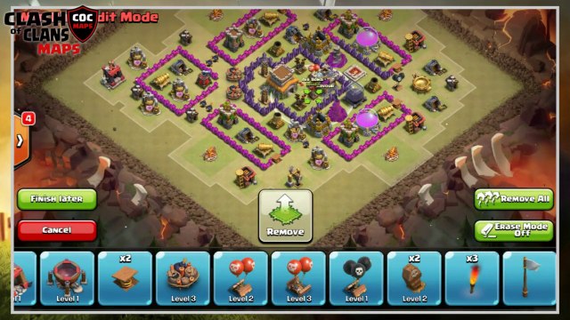 Clash of Clans - TH7 Anti Hog Rider War Base Layout Defense Strategy