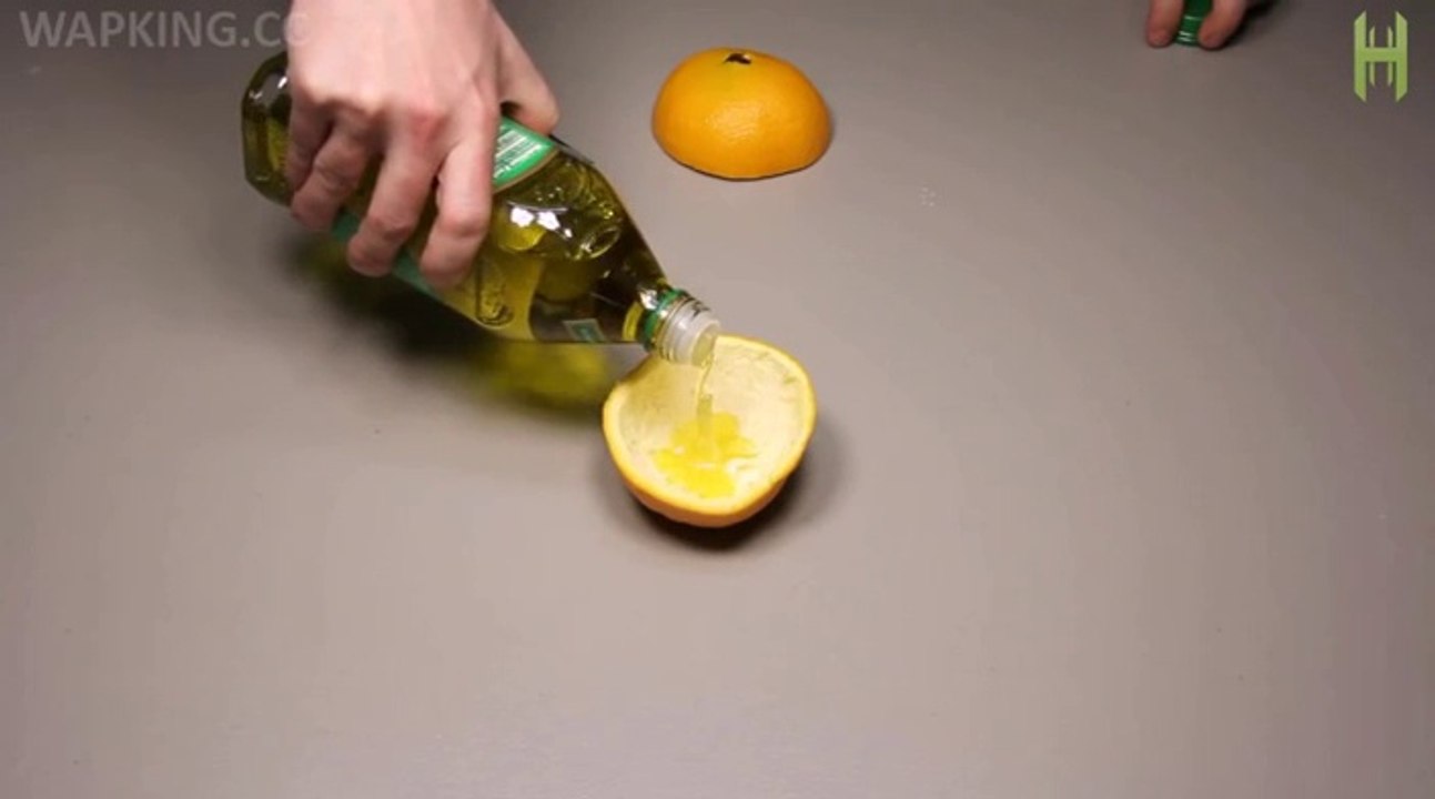 Make a Lamp From Orange In 1 Minute-Entertainment & Fun Vidoes