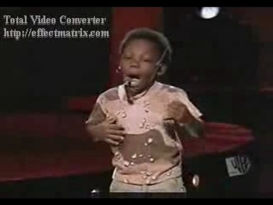 A little Boy Rapping Bow Wow