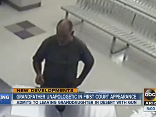 Grandfather who left girl in desert explains self