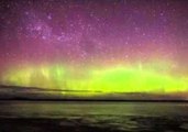 Southern Lights Shine Green and Purple in Tasmania