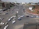 Drivers Navigate A Chaotic Intersection With No Traffic Lights In Ethiopia