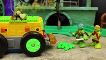 Ninja Turtles Mutations Donnie in TMNT Shellraiser Transform into Recycling Truck Haul Pla