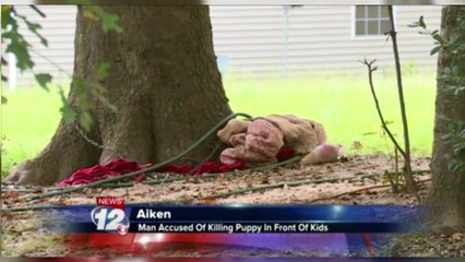 Man beheads 2-week-old puppy in front of girlfriend and kids