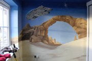 Amazing Star Wars Bedroom for kids... Giant painting