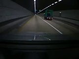 Brake Fail Car Accidents And Overturned In Tunnel