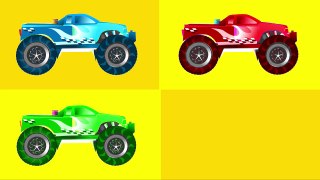 Monster Trucks for Learning Colors Teach Colours for Kids Baby Toddler with Animated Surpr