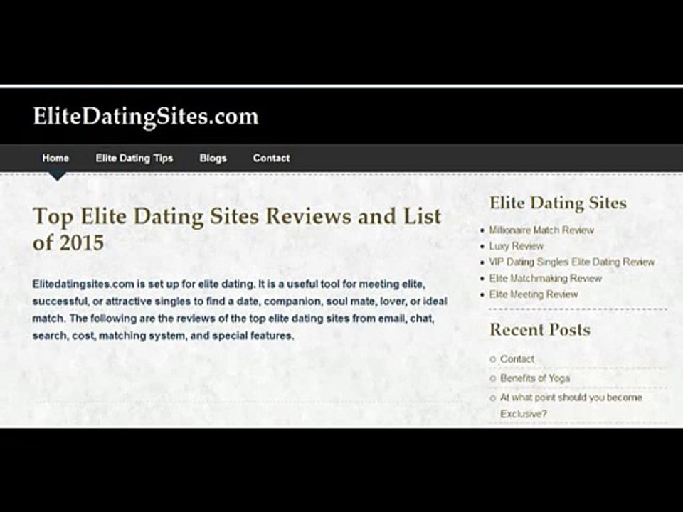 Elite dating sites login account