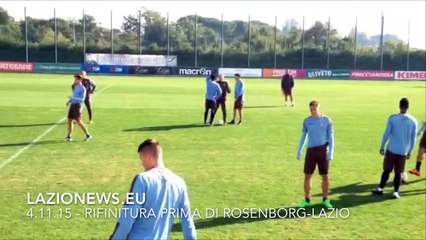4.11.15 - La rifinitura biancoceleste a Formello prima di Rosenborg-Lazio