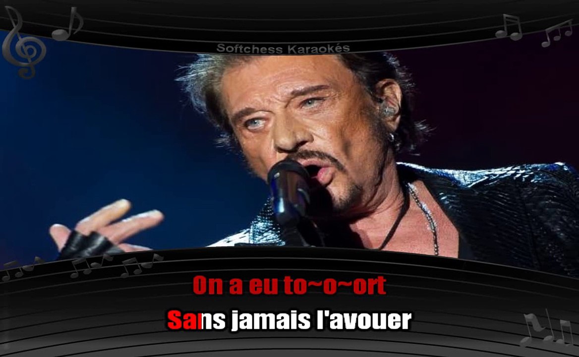 Johnny Hallyday - Regarde-nous (karaoké réalisé par Softchess)