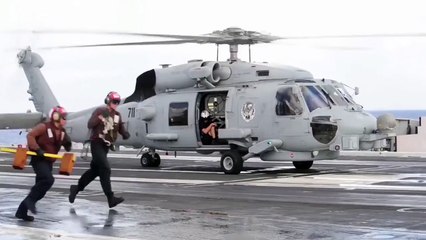 MH 60S Sea Hawks Continue Search For Missing Pilot 1080p