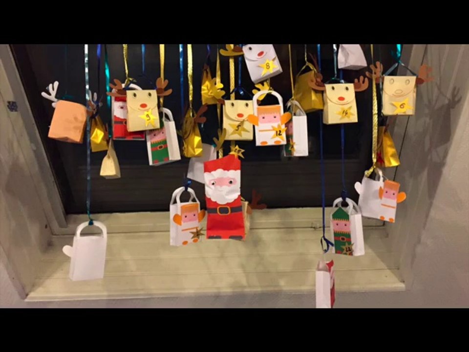 Calendrier de Noel en pochettes cadeaux