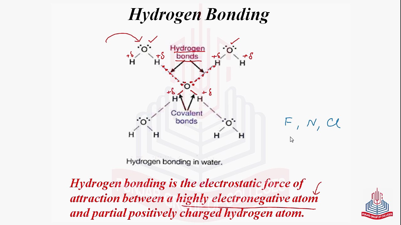 Hydrogen Bonding  & Properties of compounds Containing Hydrogen Bonding