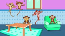 Beş Küçük Maymun | Five Little Monkeys Türkçe | Bebek Şarkıları | Çocuk Şarkıları | Adisebaba