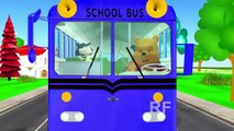 Wheels on the Bus Go Round And Round - 3D Animation Nursery Rhymes & Songs for Children