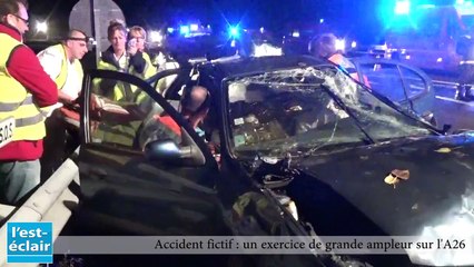 Accident fictif sur l'autoroute A26