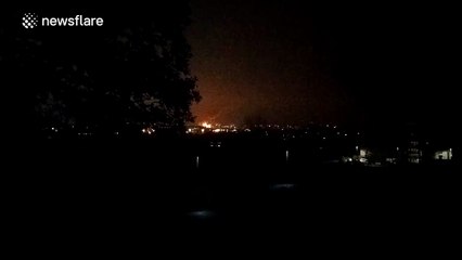 Explosions and building collapse as warehouse blazes in Bracknell