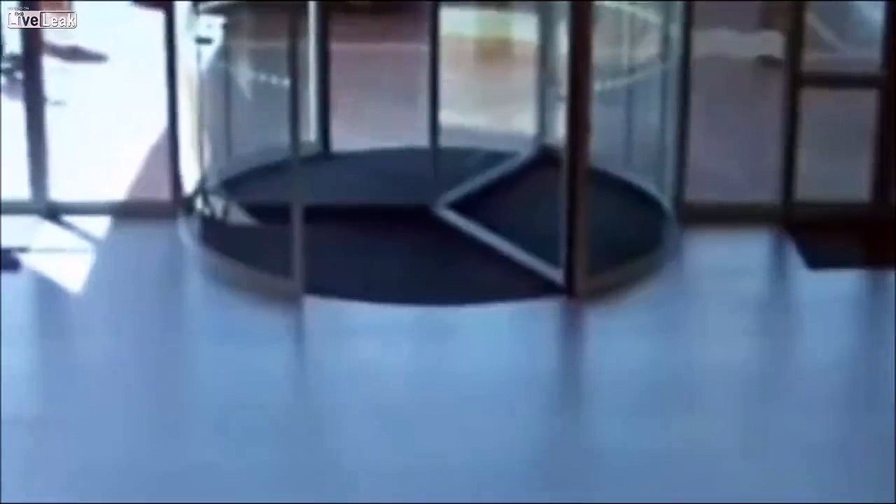 Funny Shoplifter Slaamed into Door