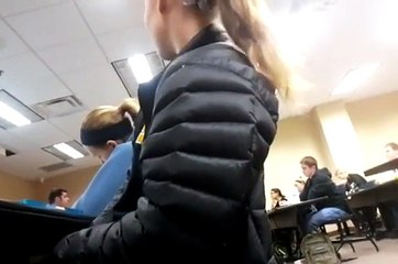 Girl Struggling To Stay Awake In Class (1)