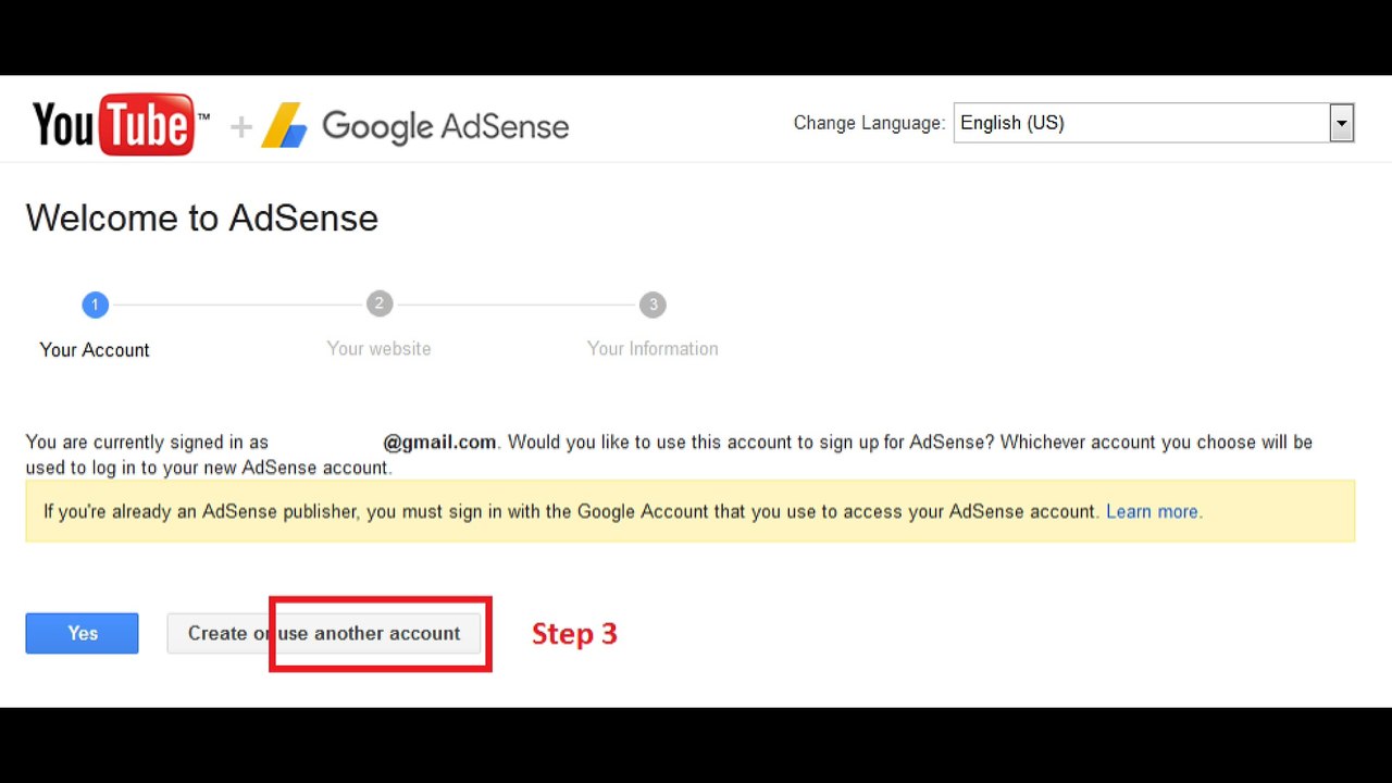 YouTube monetization Problem, Can't associate/link Channel to AdSense; different emails/accounts