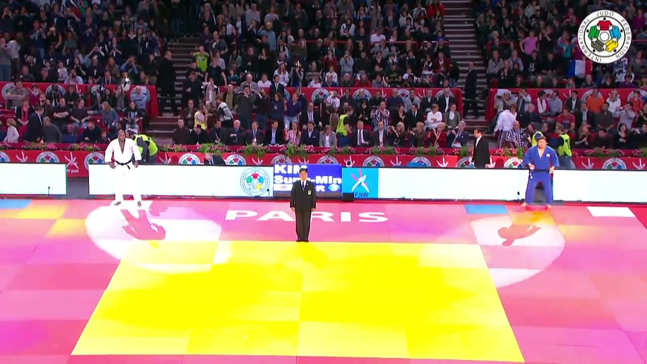 Judo Grand Slam Paris 2013  Final +100kg RINER, Teddy (FRA) - KIM, Sung-Min (KOR)
