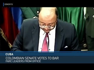 Colombian Senate Votes to Bar FARC Leaders from Public Office