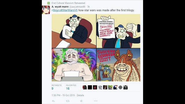 Racists Boycott Star Wars VII for Promoting White Genocide?