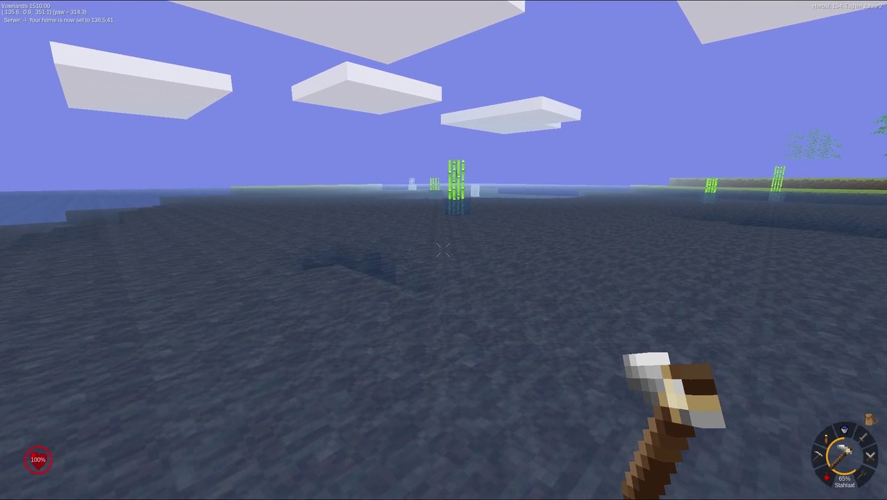 Voxelands - just gameplay 01 - online - holarse-linuxgaming:30000