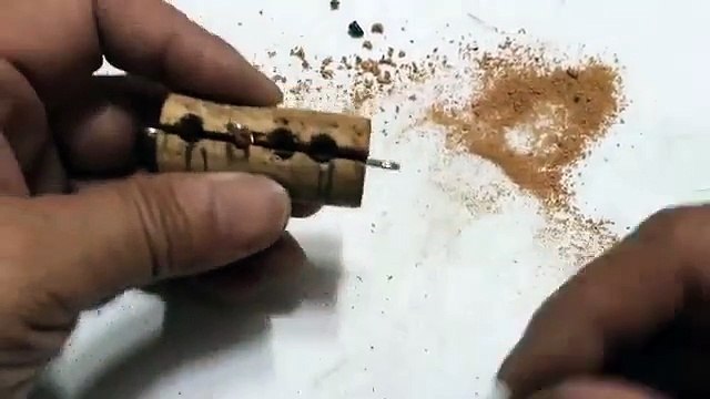 DIY - Fishing - How to make a Lure From Wine Cork(4) Làm Lure từ nút chai rượu