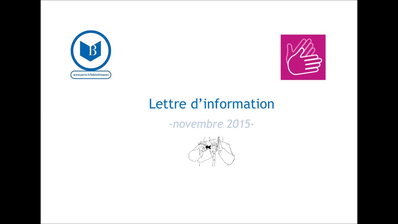 [novembre 2015] bibliothèque Saint Eloi : lettre d'information
