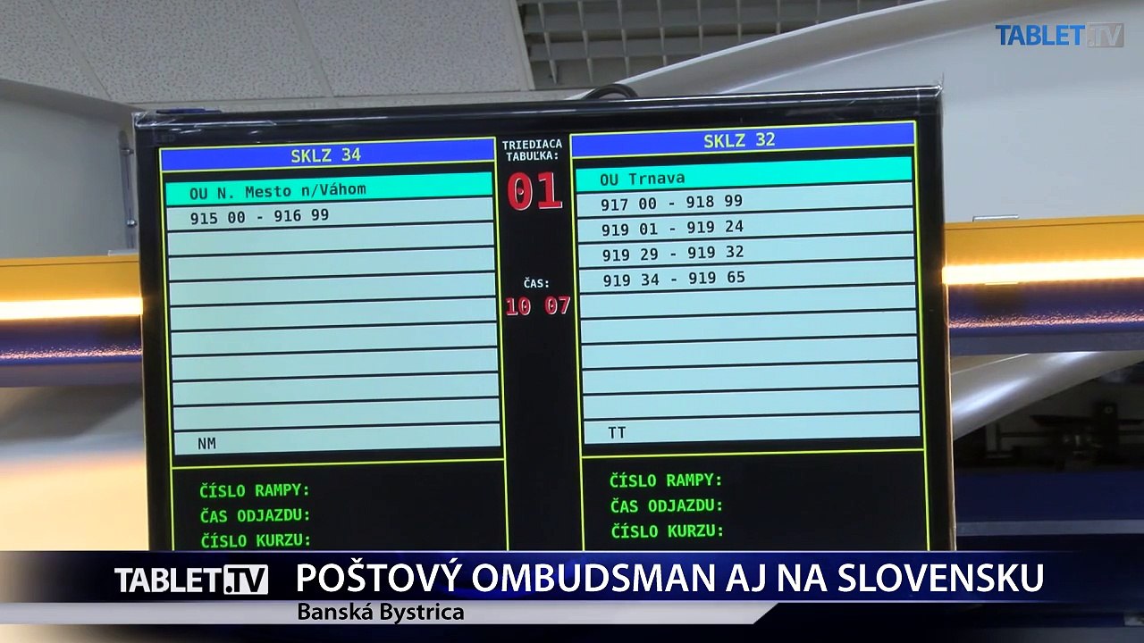 POŠTOVÝ OMBUDSMAN AJ NA SLOVENSKU