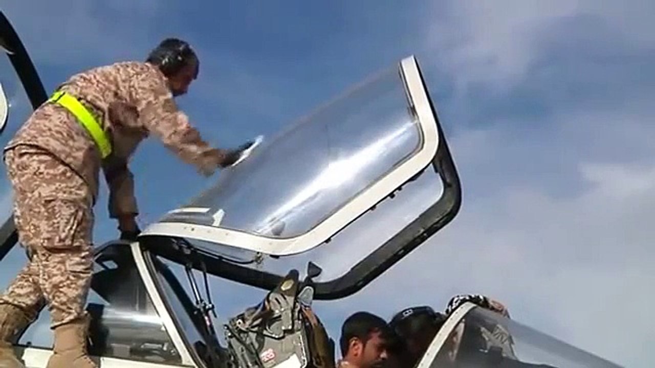 UAE Mirage Fighter Jet Takeoff and Landing   Red Flag 2013 360p