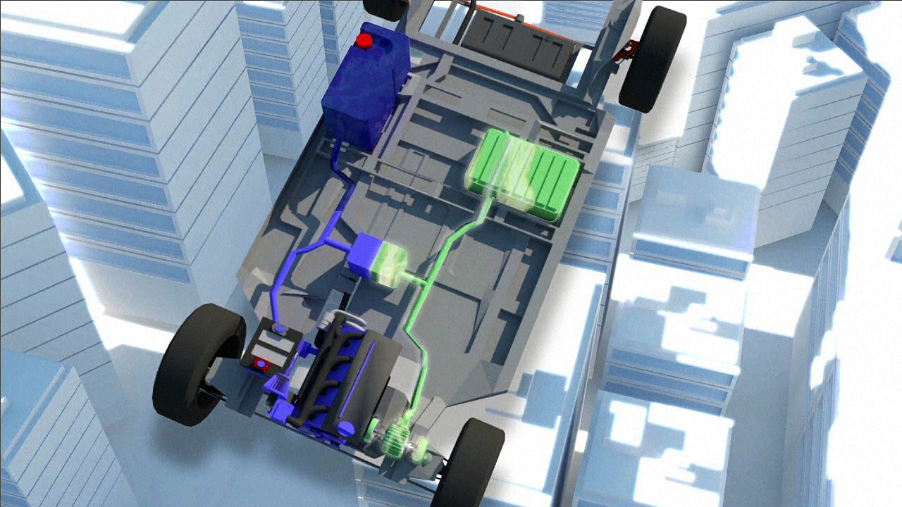 The hybrid car